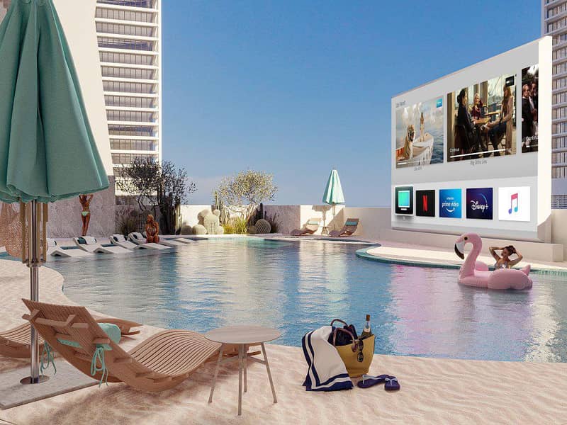 Новый комплекс Lucky Oasis Residence с бассейном-пляжем, клубом и мини-гольфом, JVC, Дубай, ОАЭ — фото 5
