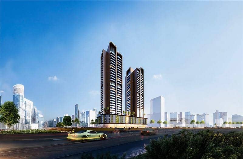 Новый комплекс меблированных апартаментов Guzel Tower с бассейном и спа, JVT, Дубай, ОАЭ — фото 2