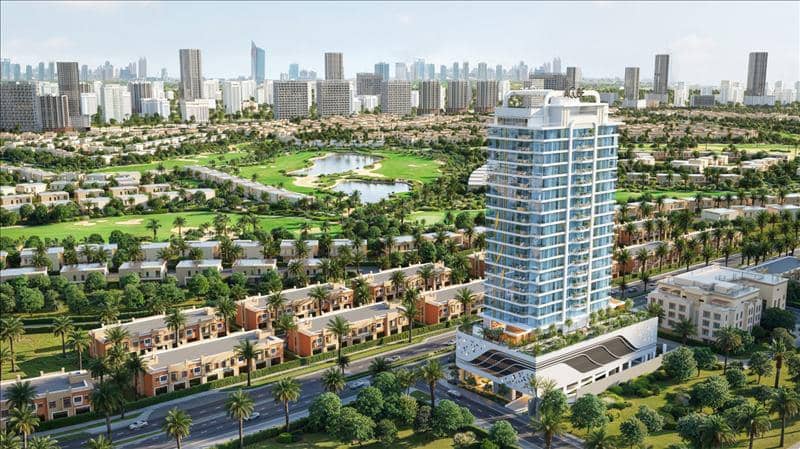 New complex of furnished apartments Vega with swimming pools and terraces, Dubai Sports City, Dubai, UAE — photo 11