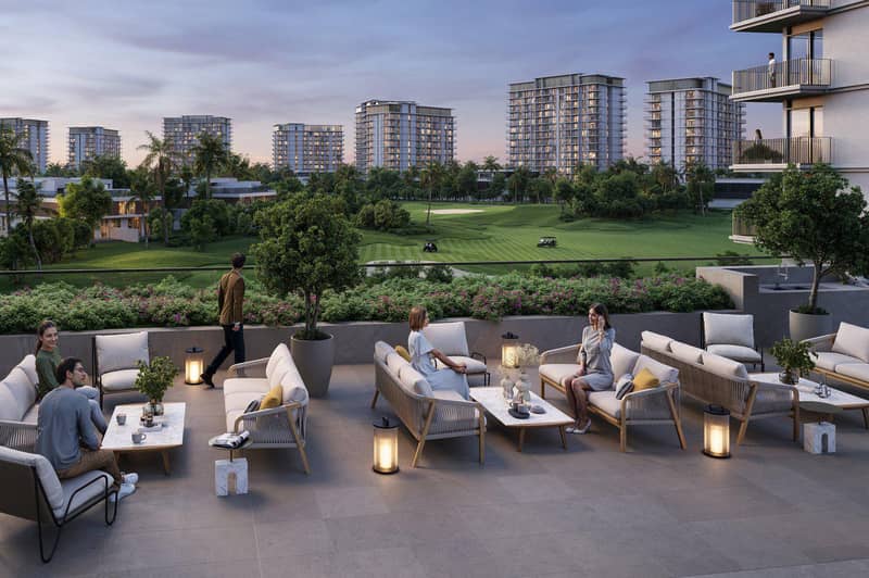 New Golf Dale Residence with a golf course, swimming pools, and a clubhouse, Emaar South, Dubai, UAE — photo 6