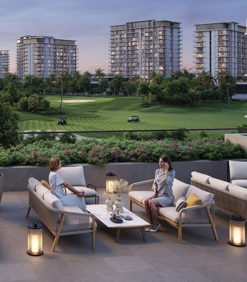 New Golf Dale Residence with a golf course, swimming pools, and a clubhouse, Emaar South, Dubai, UAE — photo 9