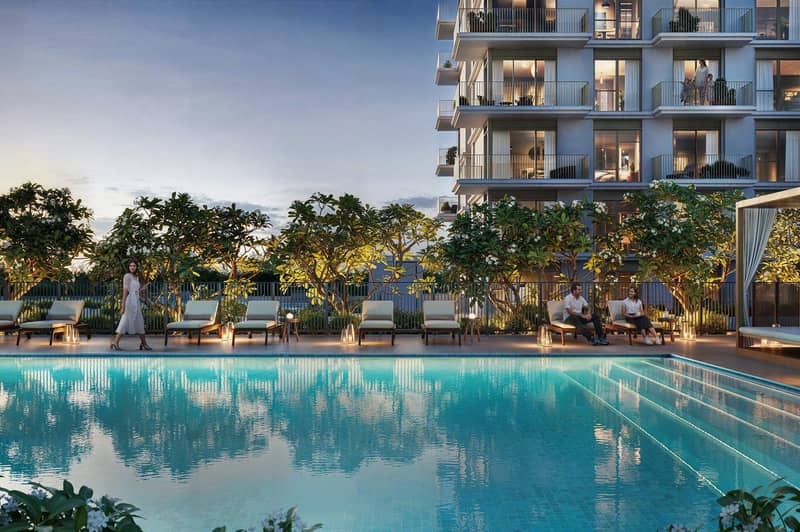 New Golf Dale Residence with a golf course, swimming pools, and a clubhouse, Emaar South, Dubai, UAE — photo 7