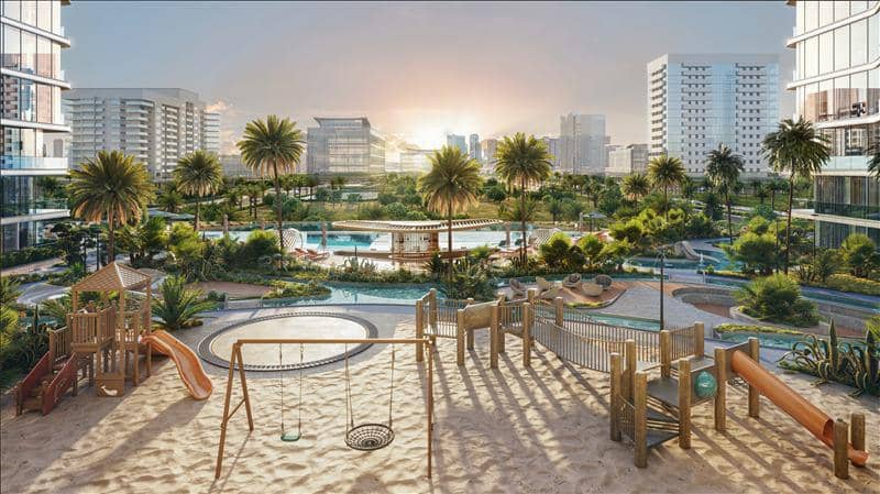 Новая резиденция Verano с бассейнами рядом с Автодромом, Dubai Studio City, Дубай, ОАЭ — фото 19
