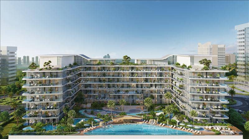 Новая резиденция Verano с бассейнами рядом с Автодромом, Dubai Studio City, Дубай, ОАЭ — фото 2