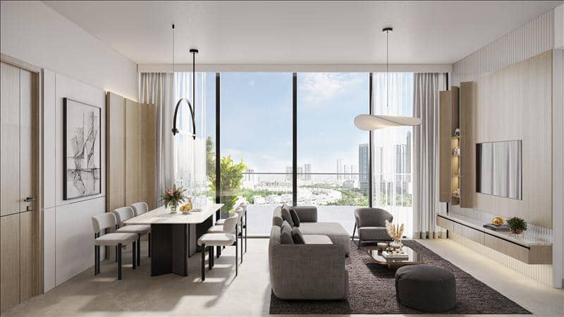 Новая резиденция Verano с бассейнами рядом с Автодромом, Dubai Studio City, Дубай, ОАЭ — фото 3