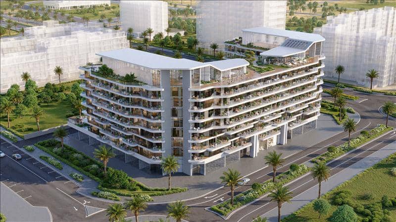Новая резиденция Verano с бассейнами рядом с Автодромом, Dubai Studio City, Дубай, ОАЭ — фото 29