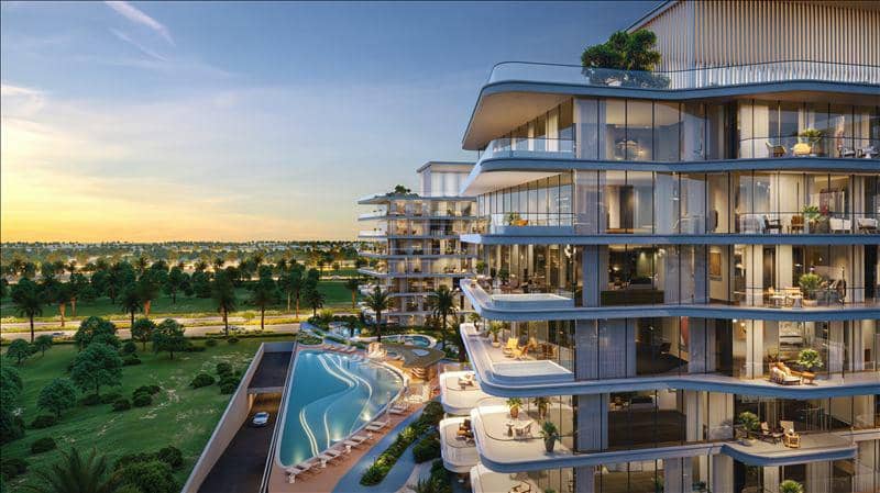 Новая резиденция Verano с бассейнами рядом с Автодромом, Dubai Studio City, Дубай, ОАЭ — фото 24