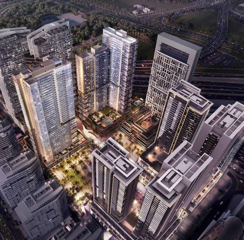 Новая резиденция Avenue Park Towers с бассейнами и парком рядом со станцией метро и международным аэропортом, Wasl 1, Дубай, ОАЭ — фото 12