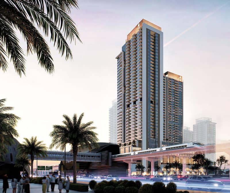 Новая резиденция Avenue Park Towers с бассейнами и парком рядом со станцией метро и международным аэропортом, Wasl 1, Дубай, ОАЭ — фото 11