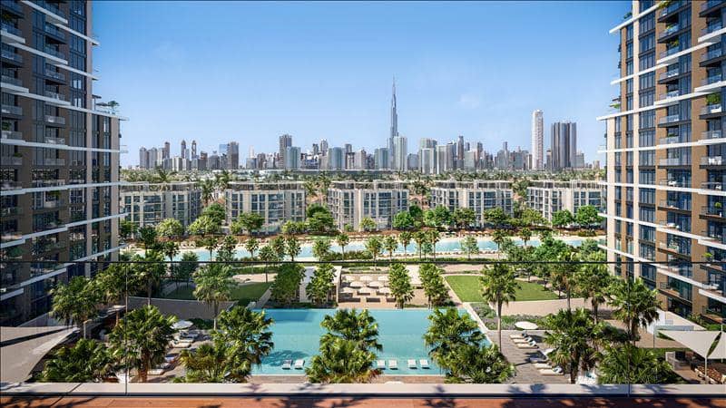 Новая резиденция District One Naya Residences с бассейнами, лагуной и интерактивным фонтаном, District One, Дубай, ОАЭ — фото 9