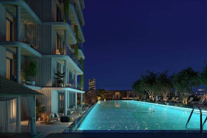 New Oak Yard Residences with a swimming pool, a co-working area and a kids' play area, JVC, Dubai, UAE — photo 15