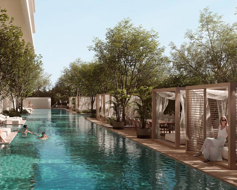Двухуровневые пентхаусы в новой резиденции The Chedi Private Residences с бассейном, ресторанами и обслуживанием, Al Barsha, Дубай, ОАЭ — фото 9