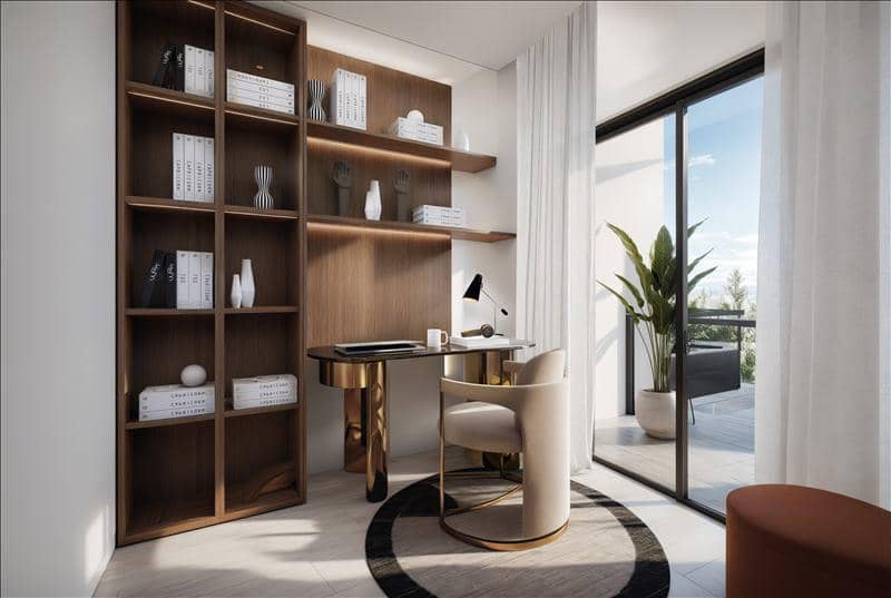 Townhouses in the new complex Bonds Avenue Residences with swimming pools, mini golf and gardens, Dubai Islands, Dubai, UAE — photo 8