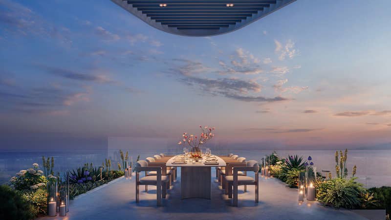 Luxury penthouse with a private pool and a panoramic gardens in new Sensia Residence with lounge and co-working spaces, Port Rashid, Dubai — photo 4