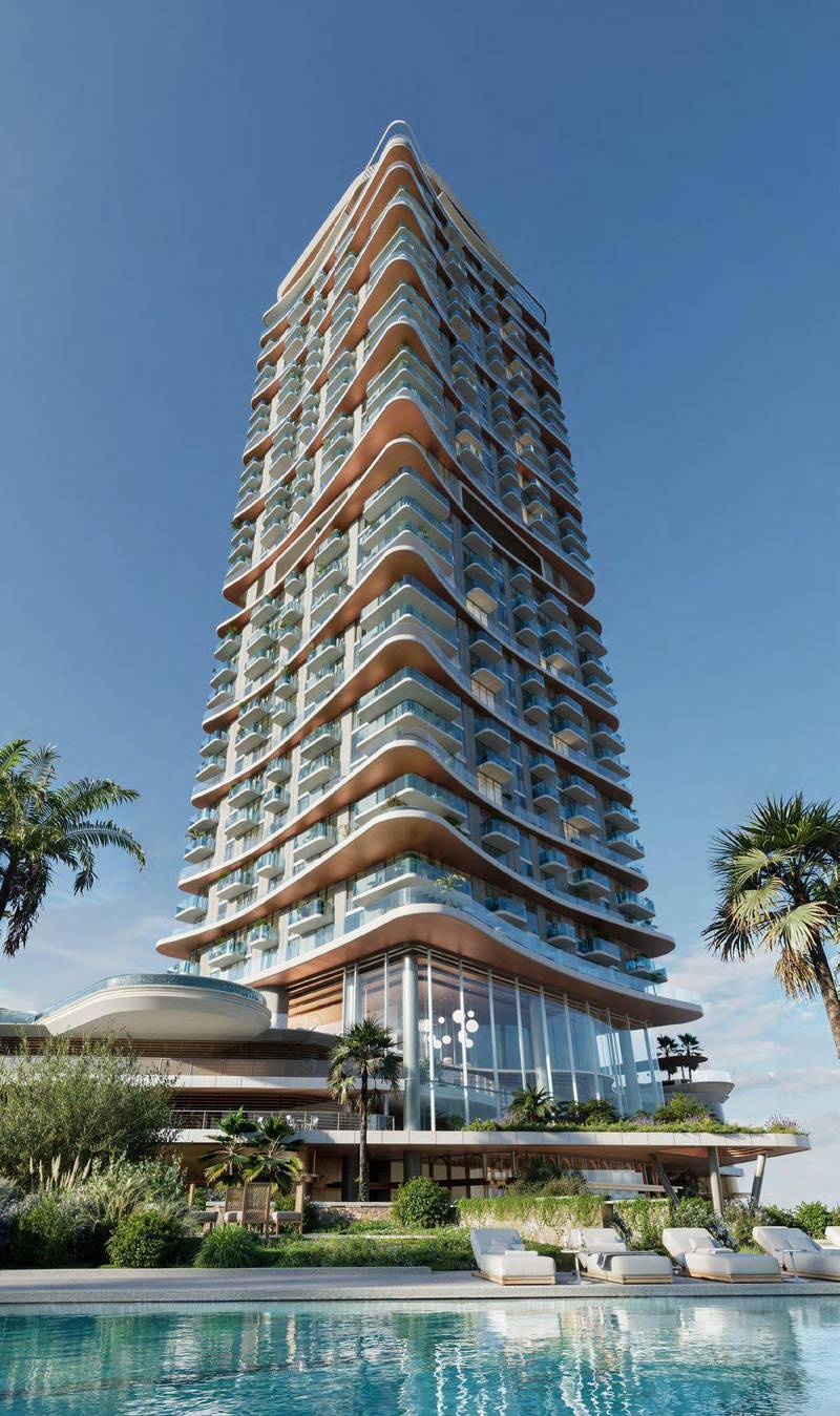 Luxury penthouse with a private pool and a panoramic gardens in new Sensia Residence with lounge and co-working spaces, Port Rashid, Dubai — photo 12