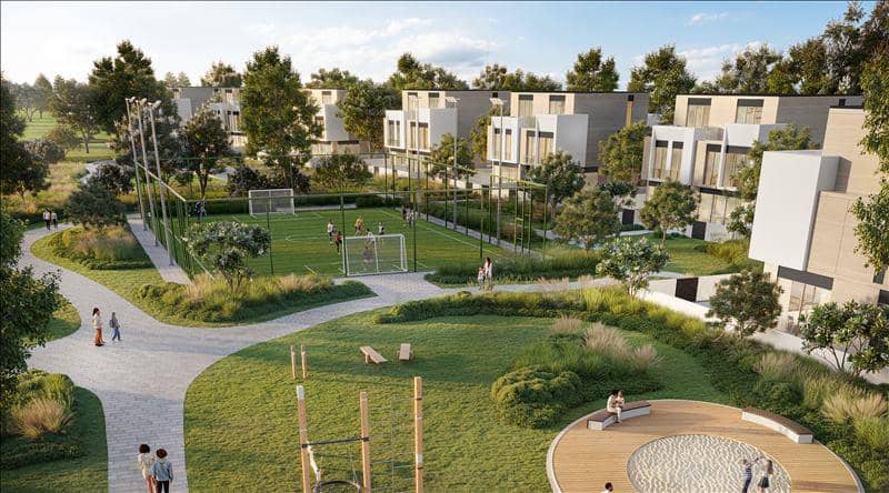 Новый жилой комплекс DG Villas с бассейнами, полями для гольфа, академиями тенниса и гольфа, Jumeirah Golf Estate, Дубай, ОАЭ — фото 17