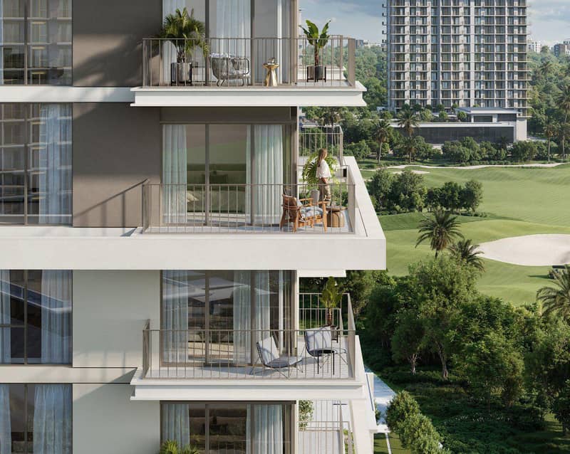 Новый жилой комплекс ES Golf Meadow с бассейнами и полем для гольфа, Emaar South, Дубай, ОАЭ — фото 8