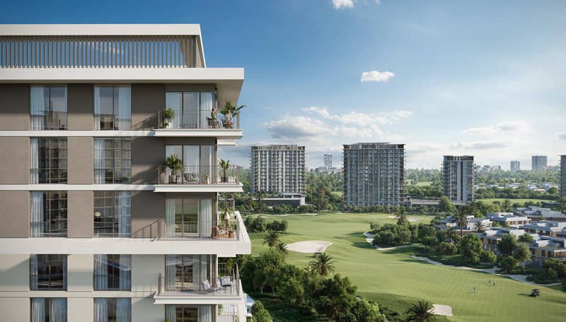 Новый жилой комплекс ES Golf Meadow с бассейнами и полем для гольфа, Emaar South, Дубай, ОАЭ — фото 9