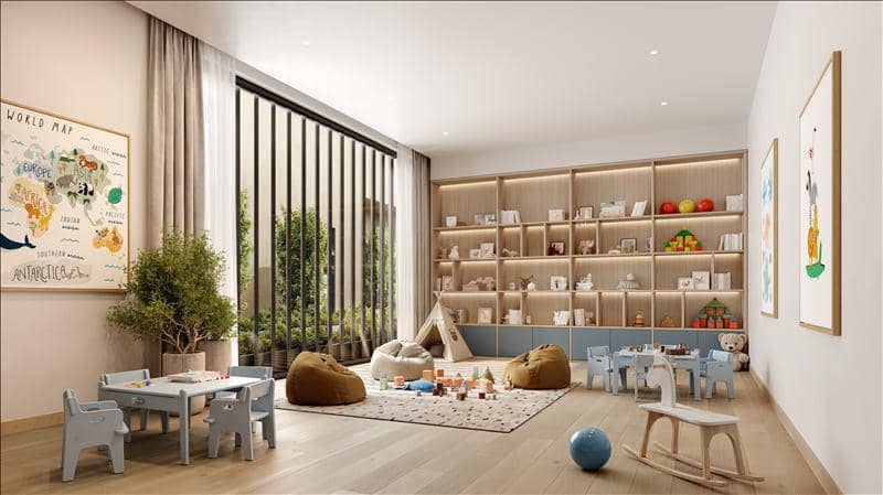 New Odessa Residence with a swimming pool, tennis courts and lounge areas 5 minutes away from the park, Town Square, Dubai, UAE — photo 4