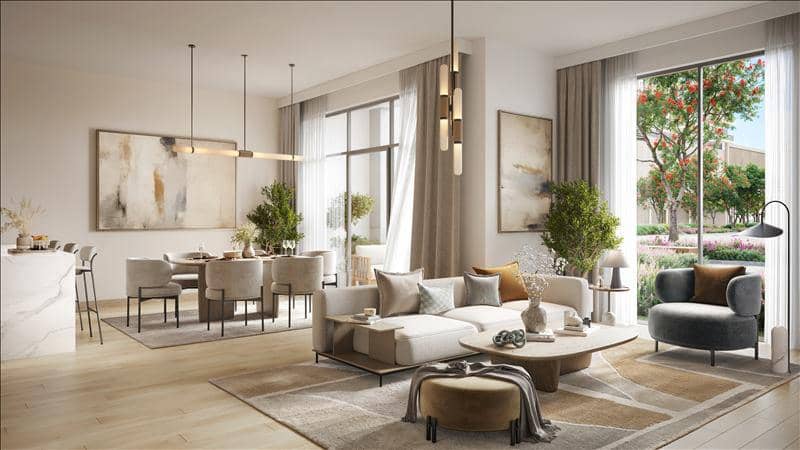 New Odessa Residence with a swimming pool, tennis courts and lounge areas 5 minutes away from the park, Town Square, Dubai, UAE — photo 3