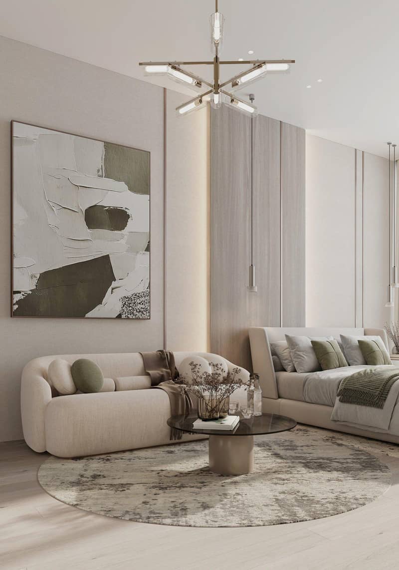 Новый комплекс меблированных апартаментов Cove Grand с бассейнами, зонами отдыха и мини-гольфом, Dubai Land Residence Complex, ОАЭ — фото 22