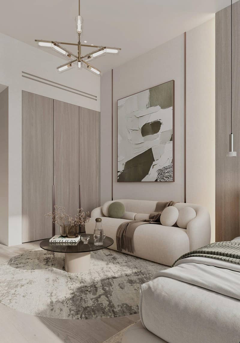 Новый комплекс меблированных апартаментов Cove Grand с бассейнами, зонами отдыха и мини-гольфом, Dubai Land Residence Complex, ОАЭ — фото 24