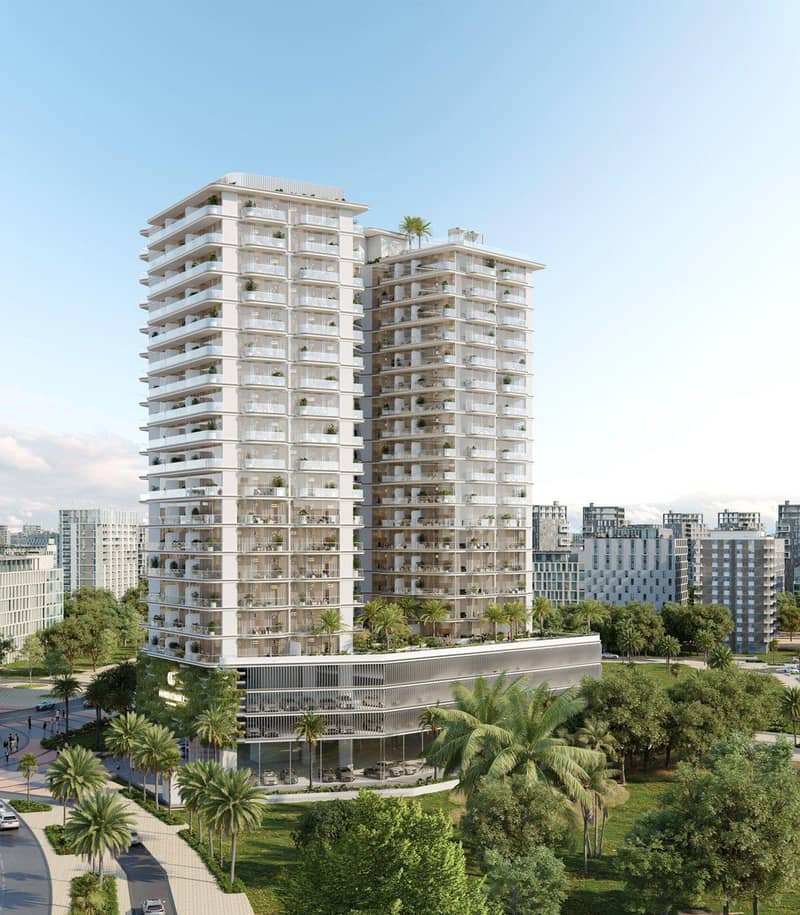 Новый комплекс меблированных апартаментов Cove Grand с бассейнами, зонами отдыха и мини-гольфом, Dubai Land Residence Complex, ОАЭ — фото 2