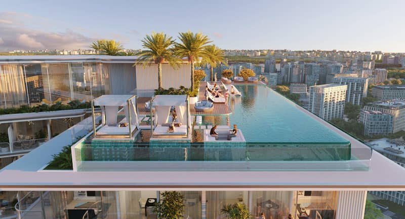 Новый комплекс меблированных апартаментов Cove Grand с бассейнами, зонами отдыха и мини-гольфом, Dubai Land Residence Complex, ОАЭ — фото 5