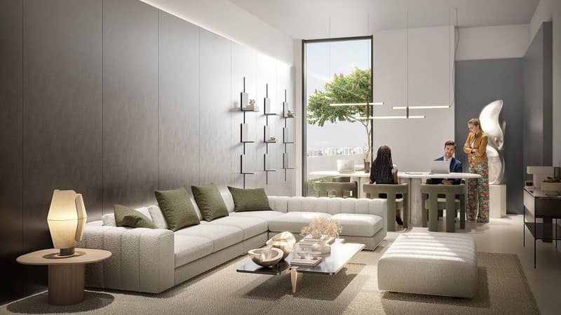 New S1LVA PARK Residence with swimming pools close to a school, in the green area of JVT, Dubai, UAE — photo 2