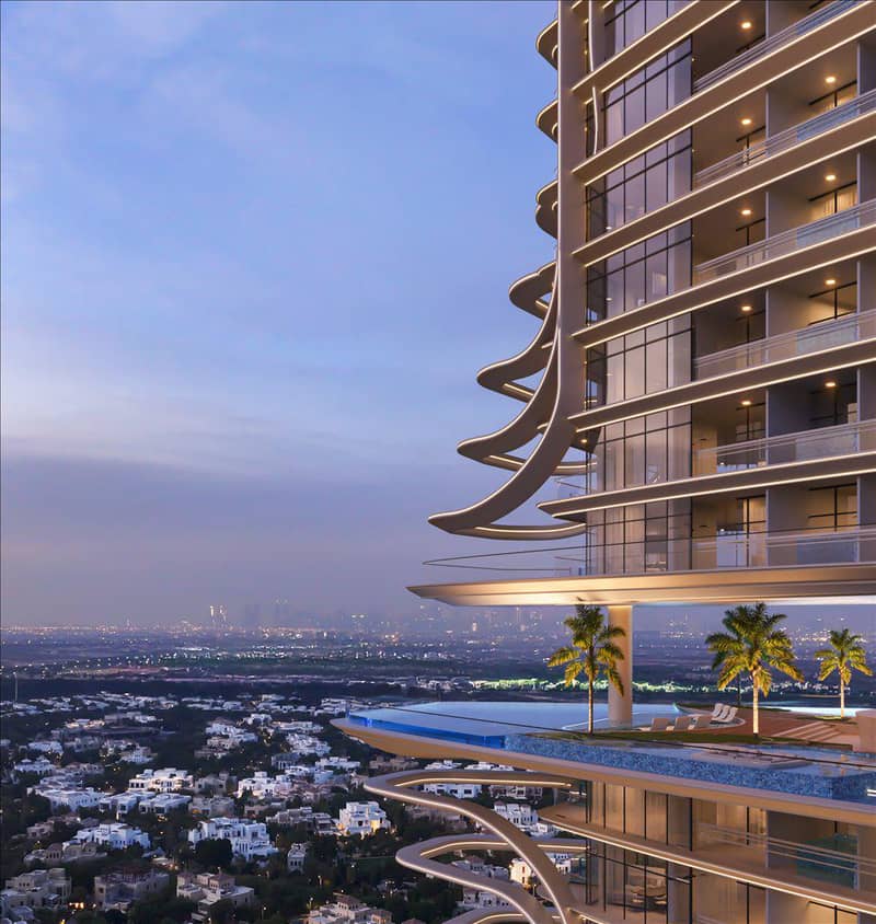 New complex of apartments with private swimming pools Barari Heights with spa areas and kids' playgrounds, close to a school, Majan, Dubai — photo 11
