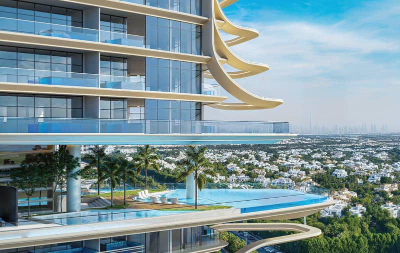 New complex of apartments with private swimming pools Barari Heights with spa areas and kids' playgrounds, close to a school, Majan, Dubai — photo 9