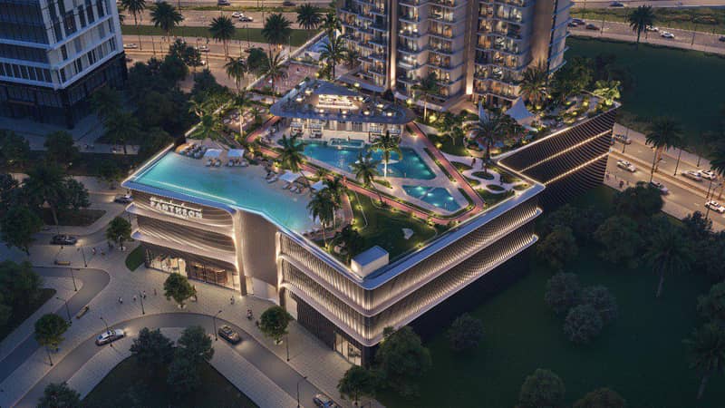 New complex of furnished apartments Voxa with swimming pools and a mini golf, JVT, Dubai, UAE — photo 8