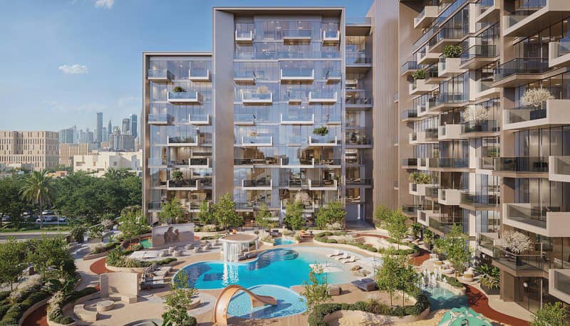 New Havelock Residences with swimming pools in the green area of Jebel Ali Village (Discovery Gardens), Dubai, UAE — photo 15