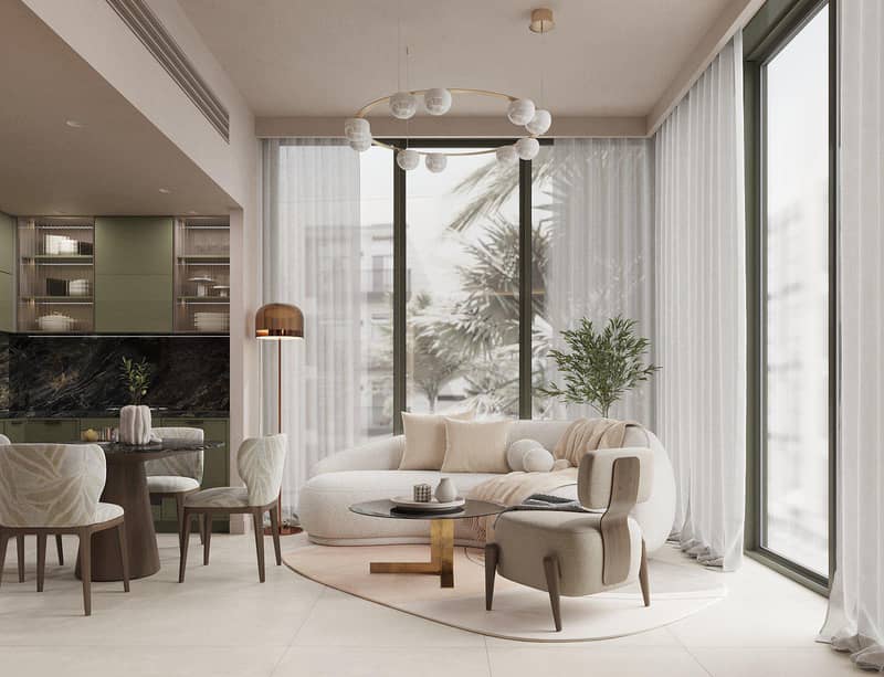 Современный жилой комплекс Olivia Gardens с хорошим спектром удобств в районе Джумейра Гарден Сити, Дубай, ОАЭ — фото 34