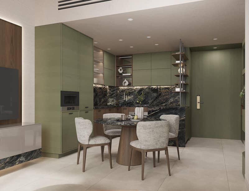 Современный жилой комплекс Olivia Gardens с хорошим спектром удобств в районе Джумейра Гарден Сити, Дубай, ОАЭ — фото 49