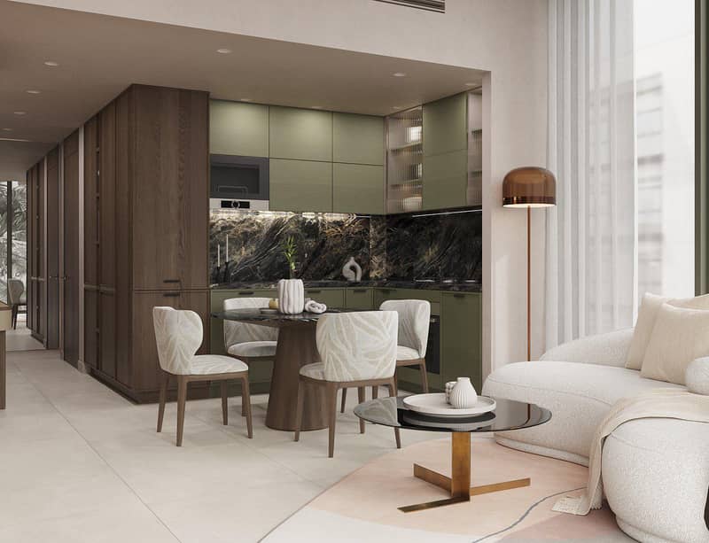 Современный жилой комплекс Olivia Gardens с хорошим спектром удобств в районе Джумейра Гарден Сити, Дубай, ОАЭ — фото 33