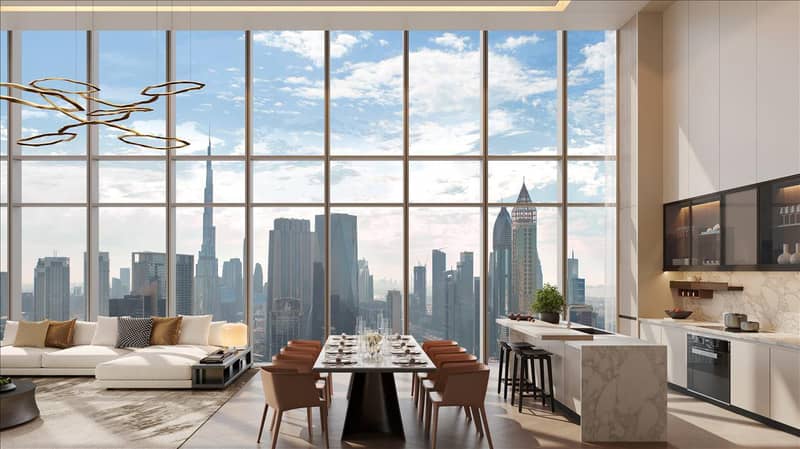 Новый проект Jumeirah Residences Emirates Towers с бассейном, зонами отдыха и круглосуточной охраной, Trade Center, Дубай, ОАЭ — фото 3