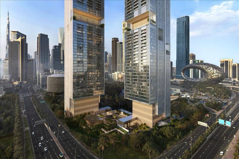 Новый проект Jumeirah Residences Emirates Towers с бассейном, зонами отдыха и круглосуточной охраной, Trade Center, Дубай, ОАЭ — фото 28