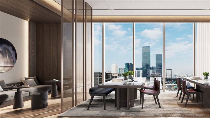 Новый проект Jumeirah Residences Emirates Towers с бассейном, зонами отдыха и круглосуточной охраной, Trade Center, Дубай, ОАЭ — фото 14
