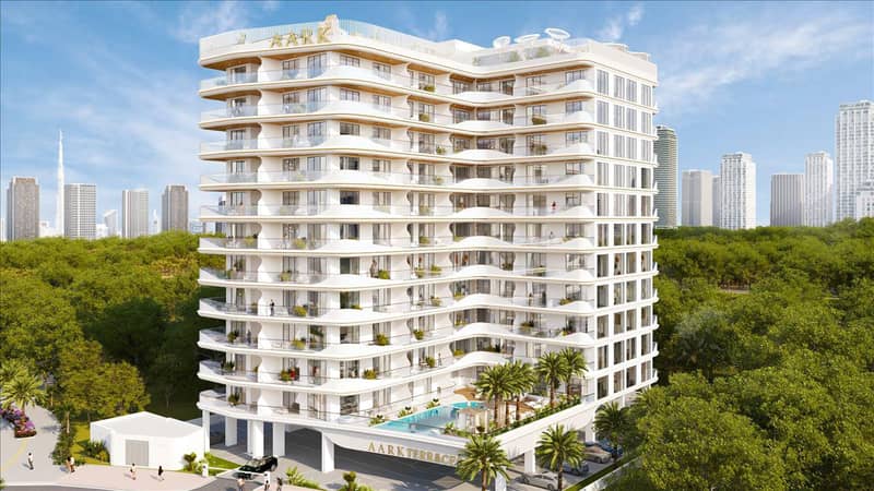 Новый проект Aark Terraces с бассейном и подземной парковкой, Dubai Land Residential Complex, Дубай, ОАЭ — фото 2