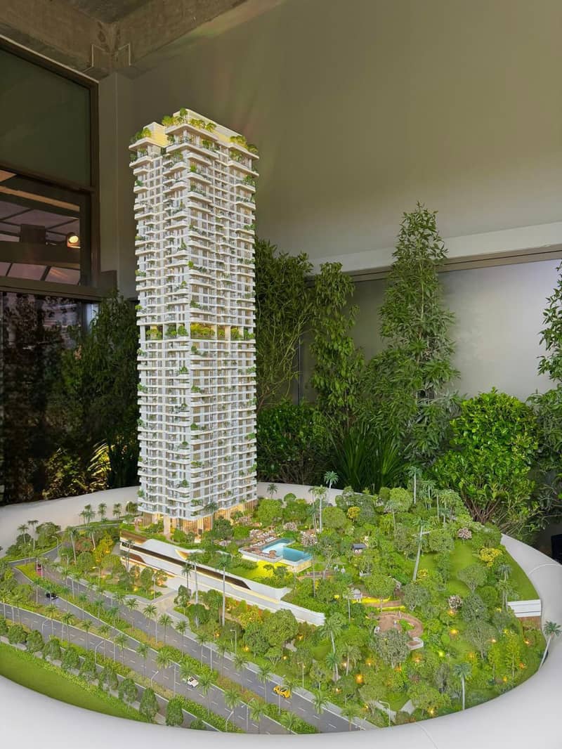 New high-rise project Talea with a swimming pool, a spa and a co-working space, Forest District, Dubai, UAE — photo 2
