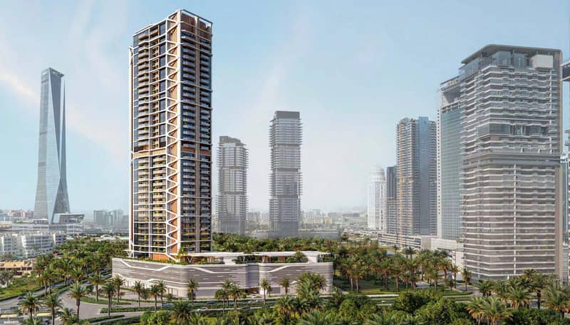 New project Eltiera Heights with swimming pools. a spa and lounge areas, Jumeirah Heights, Dubai, UAE — photo 2