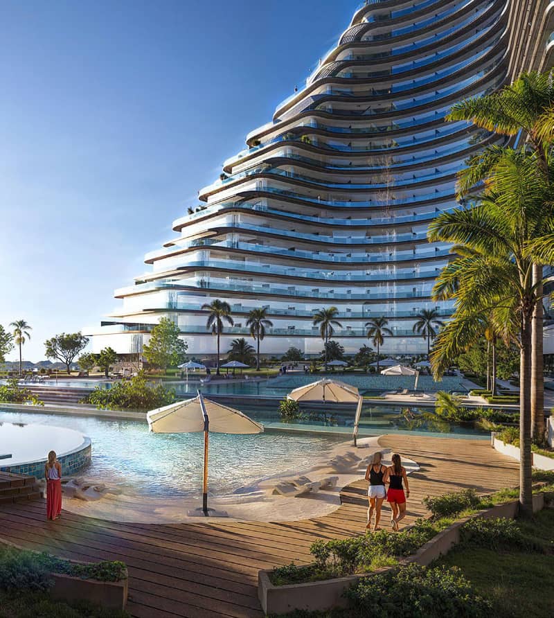 New project Flare with swimming pools and an artificial beach, JVT, Dubai, UAE — photo 7