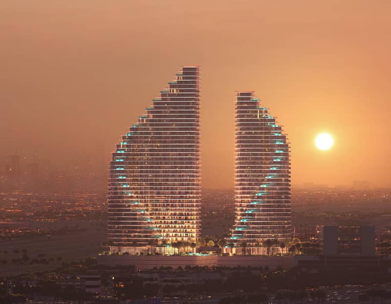 New project Flare with swimming pools and an artificial beach, JVT, Dubai, UAE — photo 14