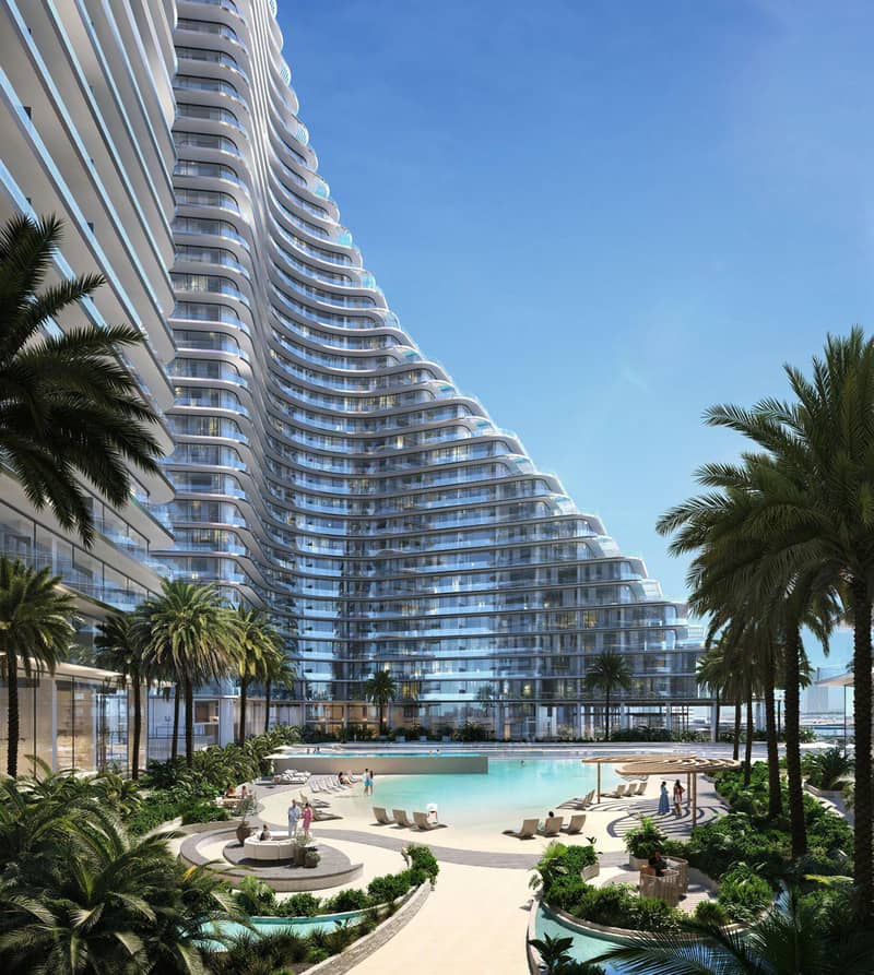 New project Flare with swimming pools and an artificial beach, JVT, Dubai, UAE — photo 9