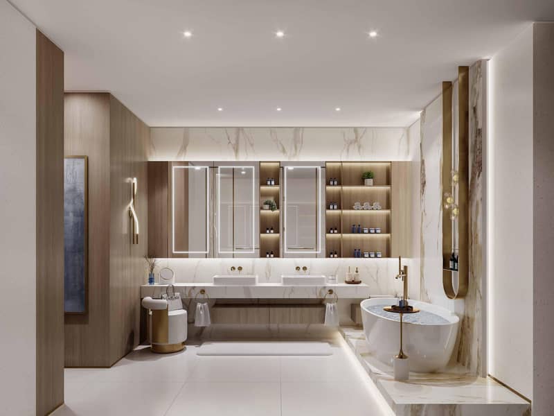 New complex of furnished apartments Sunset Bay 5 with a swimming pool and a direct access to beaches, Dubai Islands, UAE — photo 7