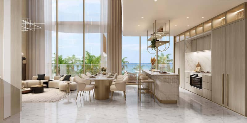 New complex of furnished apartments Sunset Bay 5 with a swimming pool and a direct access to beaches, Dubai Islands, UAE — photo 3
