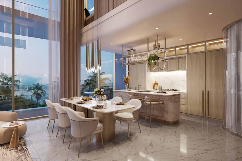 New complex of furnished apartments Sunset Bay 5 with a swimming pool and a direct access to beaches, Dubai Islands, UAE — photo 4
