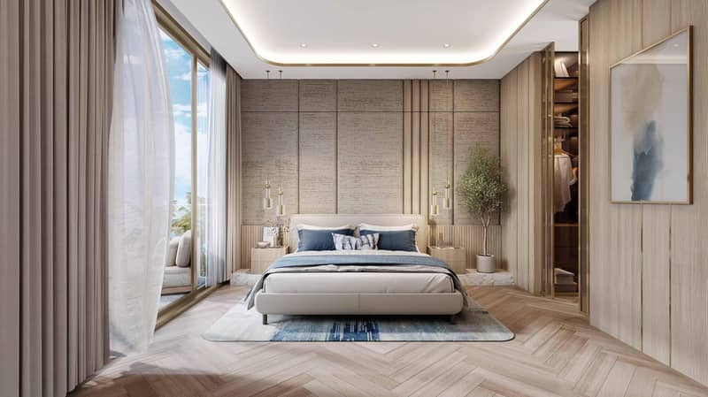 Новый комплекс меблированных апартаментов Sunset Bay 5 с бассейном и прямым выходом к пляжам, Dubai islands, Дубай, ОАЭ — фото 7