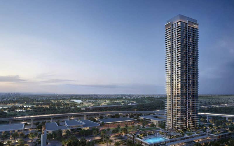 Новый высотный проект Lyvia с бассейнами, садом и детскими площадками, Dubai Creek Harbour, Дубай, ОАЭ — фото 2